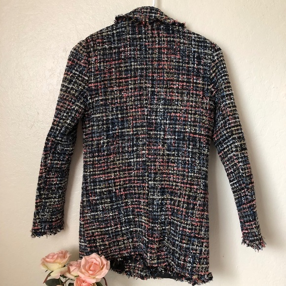 Hancy Multi-Color Button Up Tweed Jacket, NWOT - Picture 3 of 4